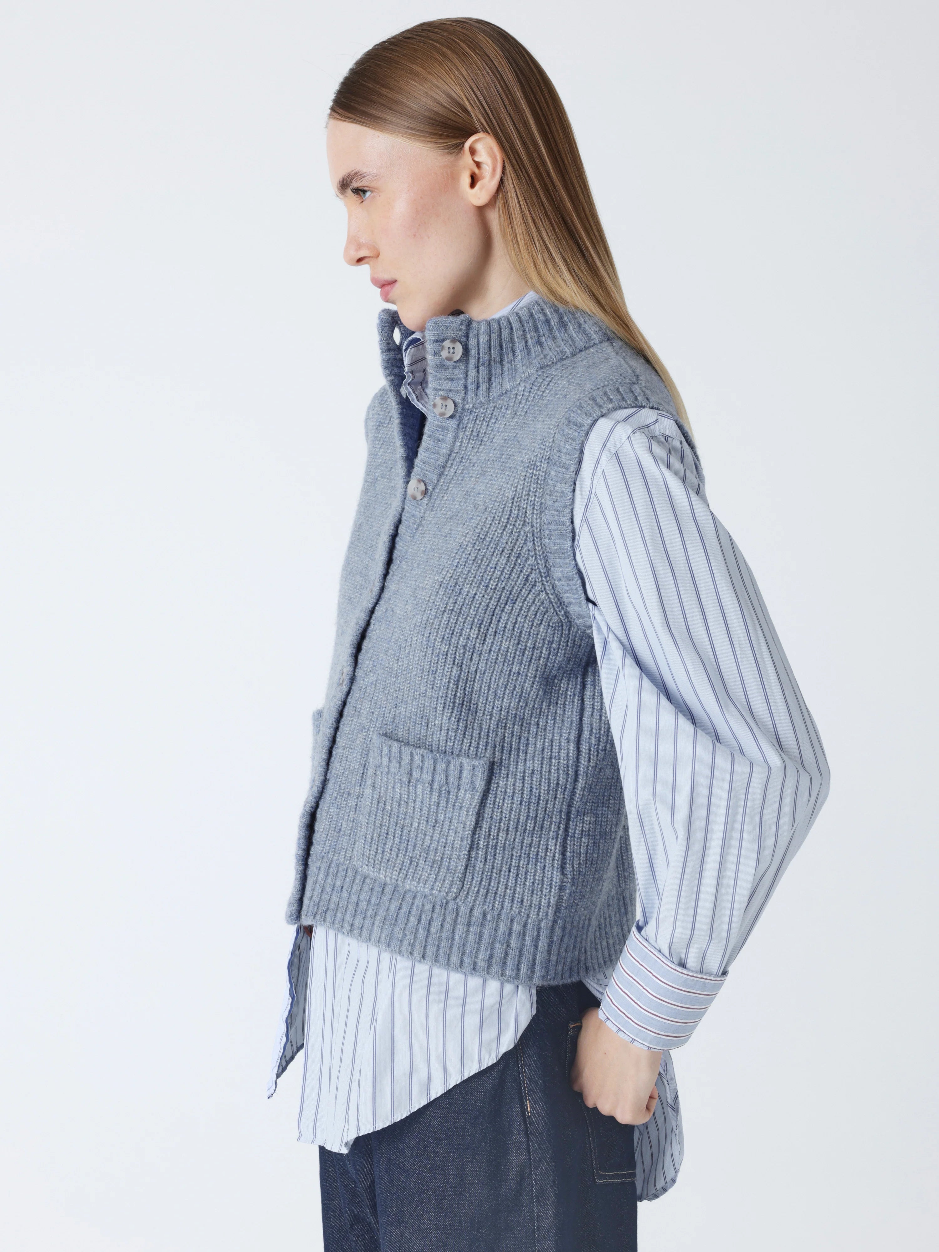 Ginerva Vest Denim Blue