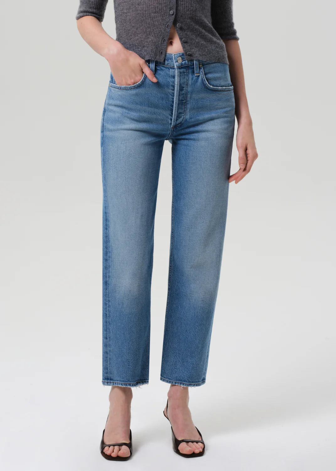 Delfina High Rise Straight Denim