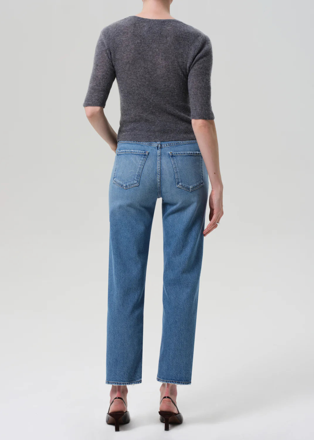 Delfina High Rise Straight Denim