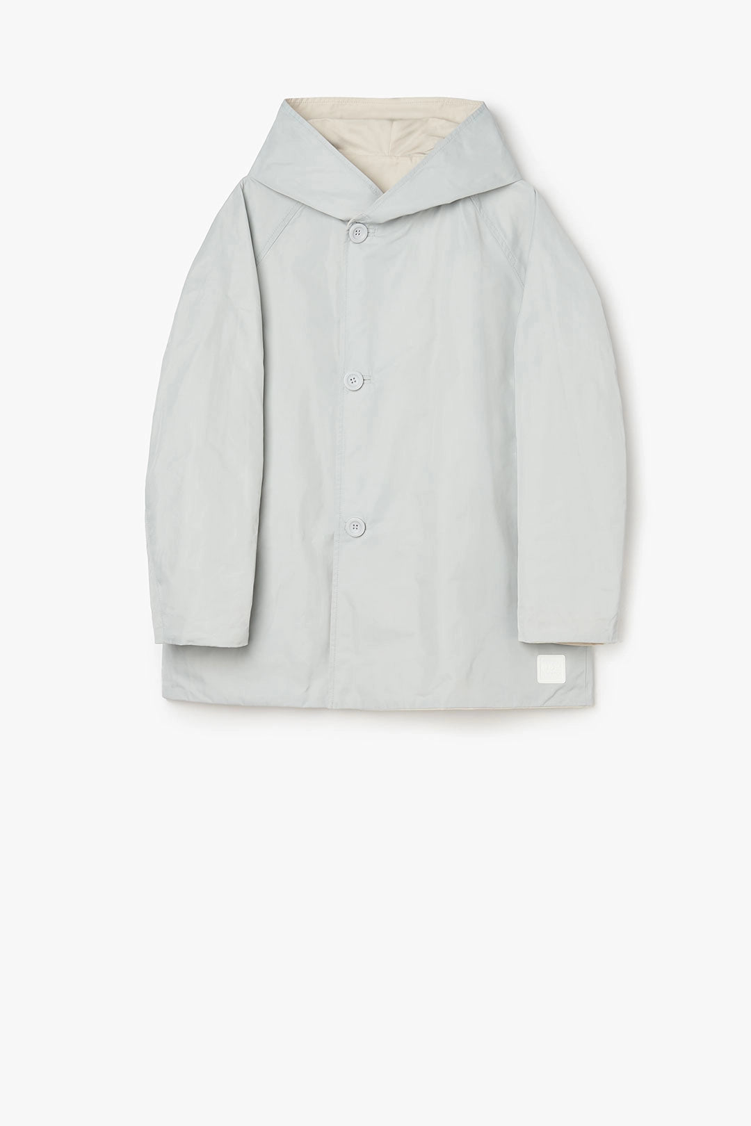 OOF 9411 Reversible Raincoat - Cream/Grey