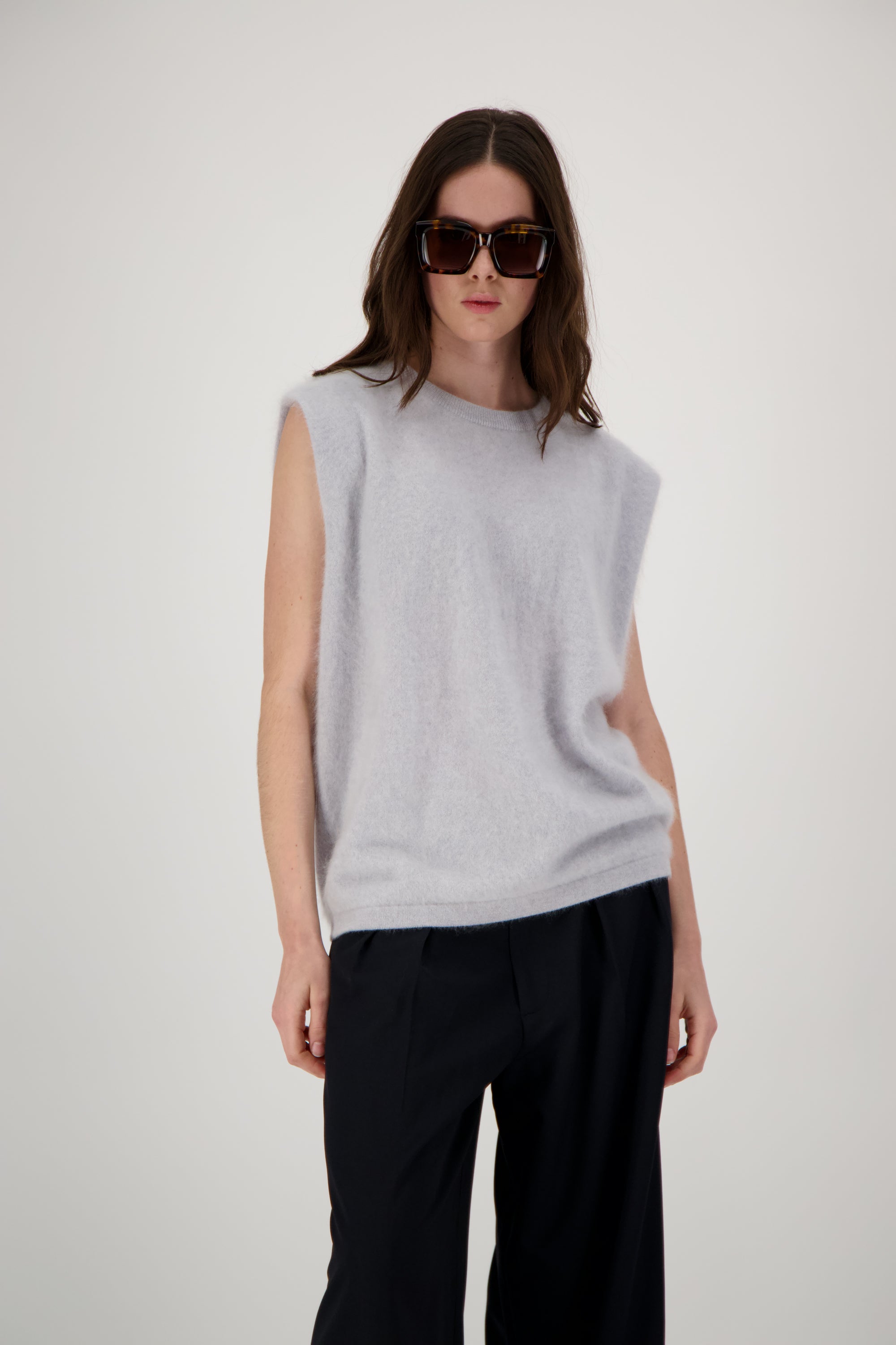 Mona Brushed Cashmere | Silver