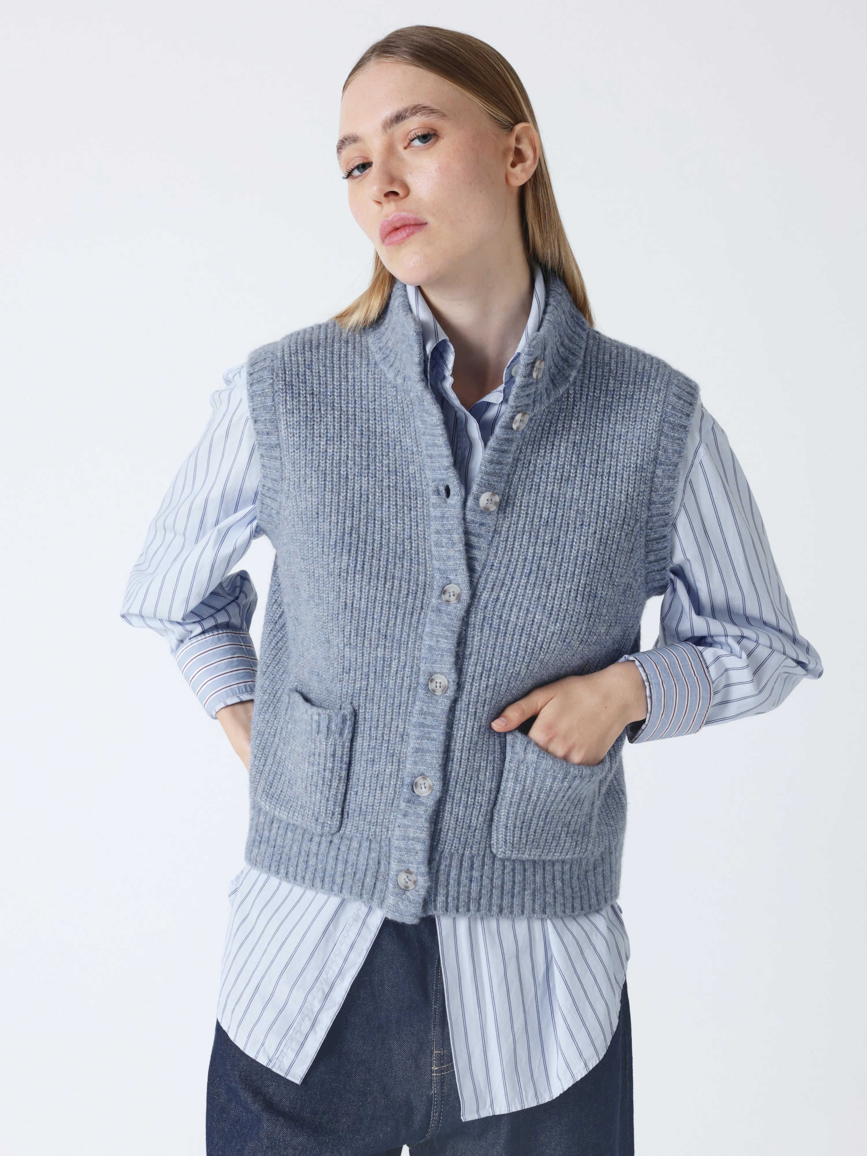 Ginerva Vest Denim Blue