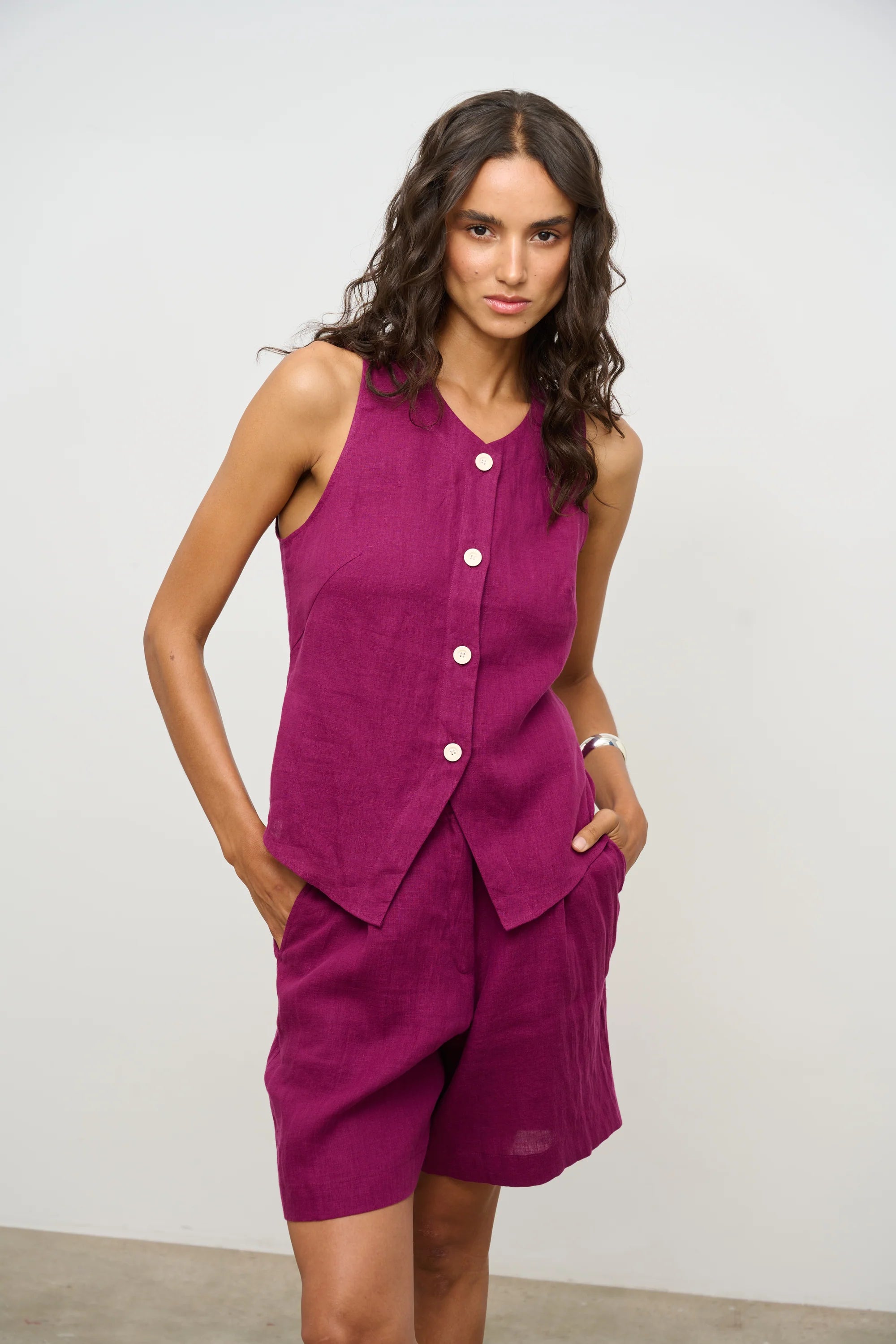 Margot Vest Burgundy