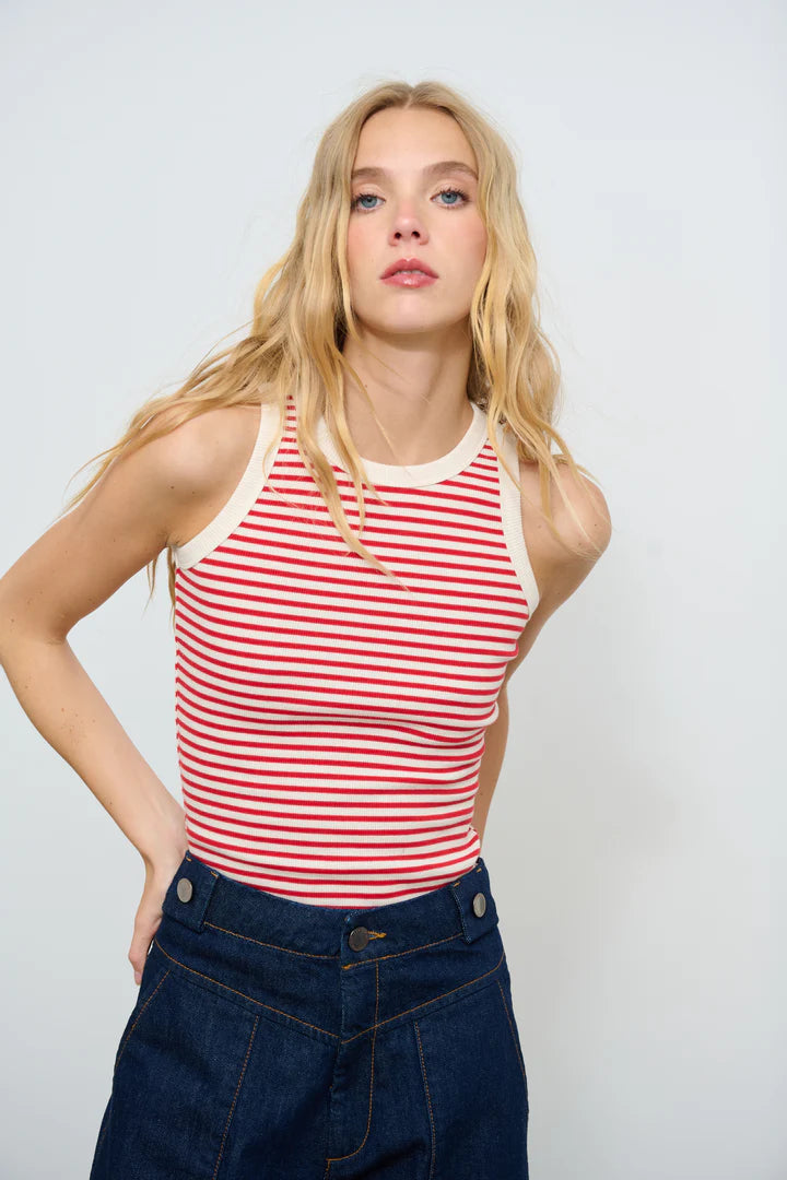Odelia Tanktop Red Stripe