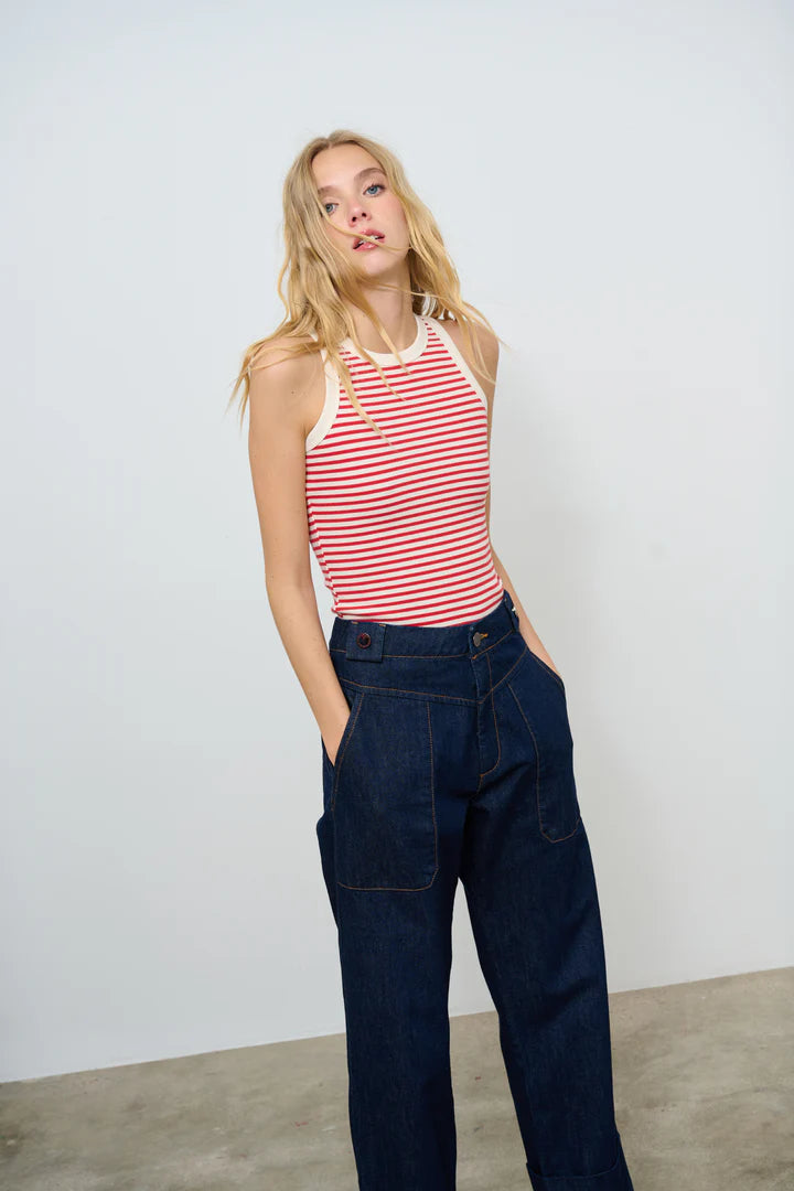 Odelia Tanktop Red Stripe