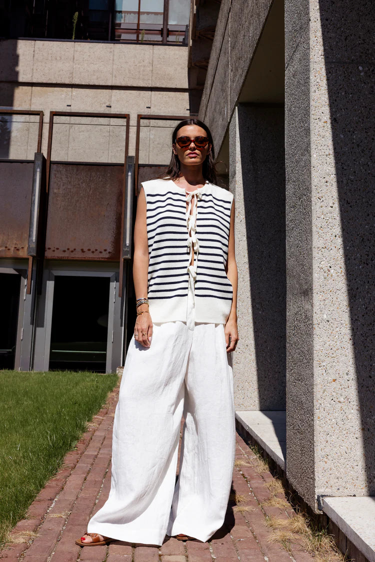 Bonnie Top Indigo Stripe