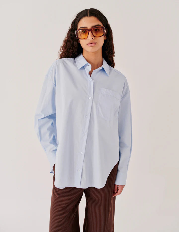 Claire Oversized Shirt - Light Blue