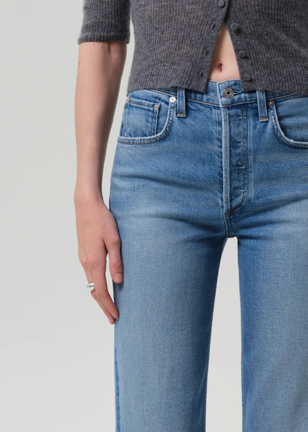 Delfina High Rise Straight Denim