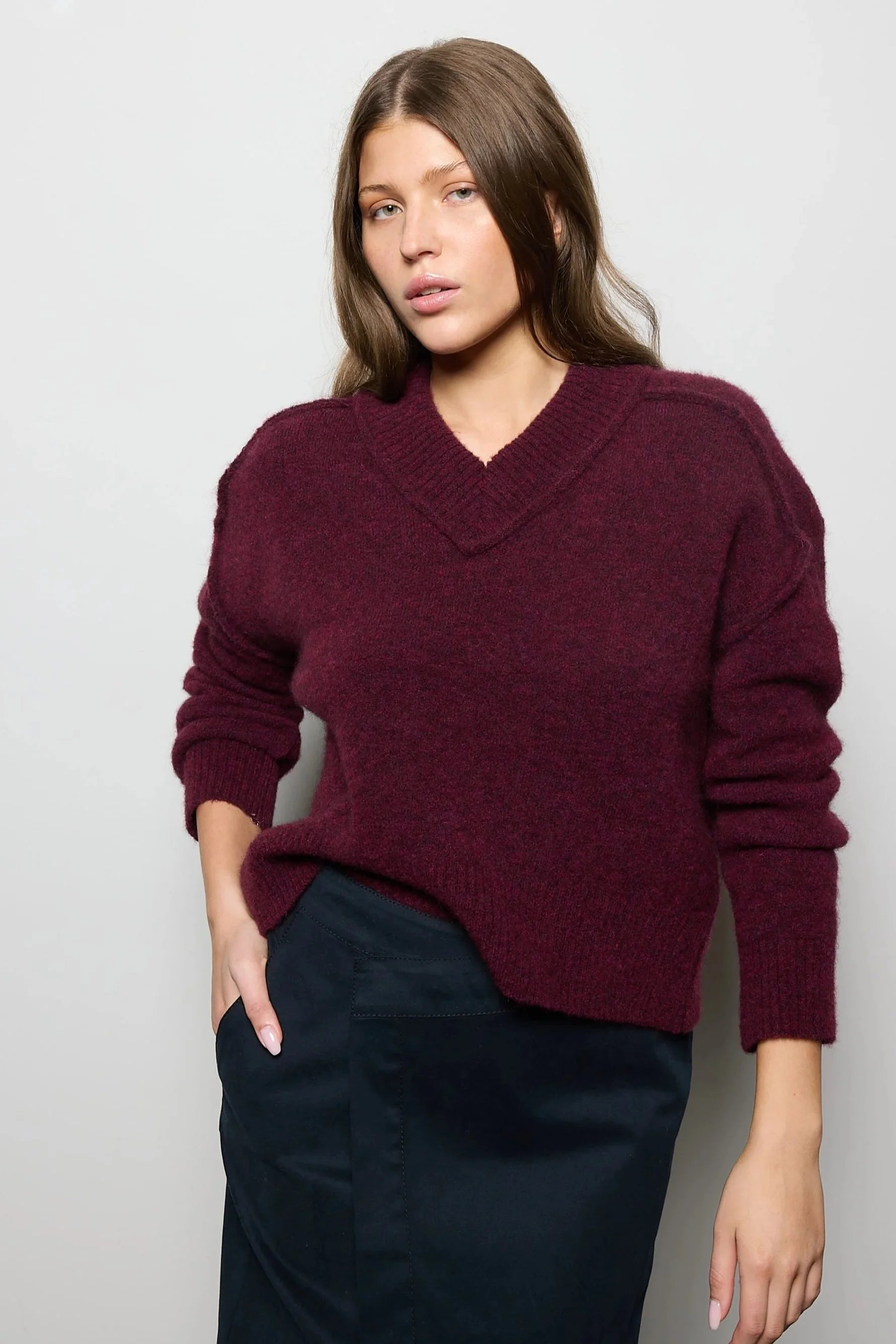 Aspen Sweater Burgundy