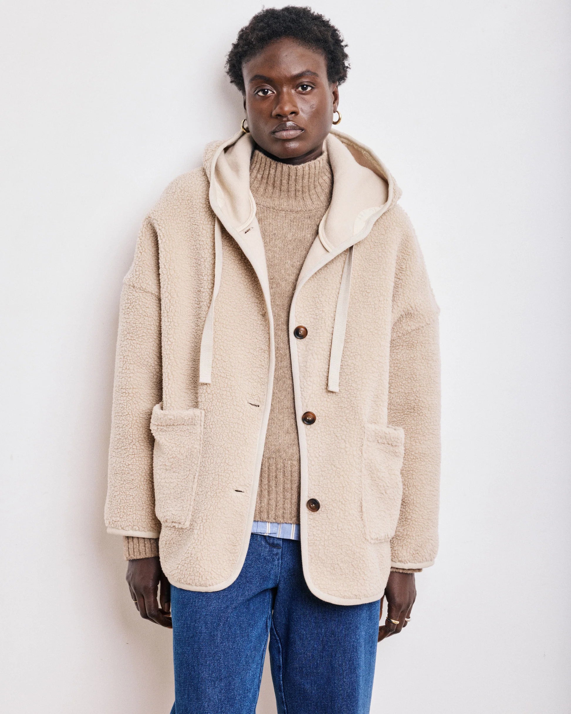 Visalia Teddy Coat Beige